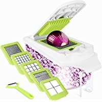 Los mejores  - Sedhoom 12 Piezas Cortador de Verdura Mandolina de Verduras Multifuncional Mandolina de Cocina Slicer Espiral Rallador…